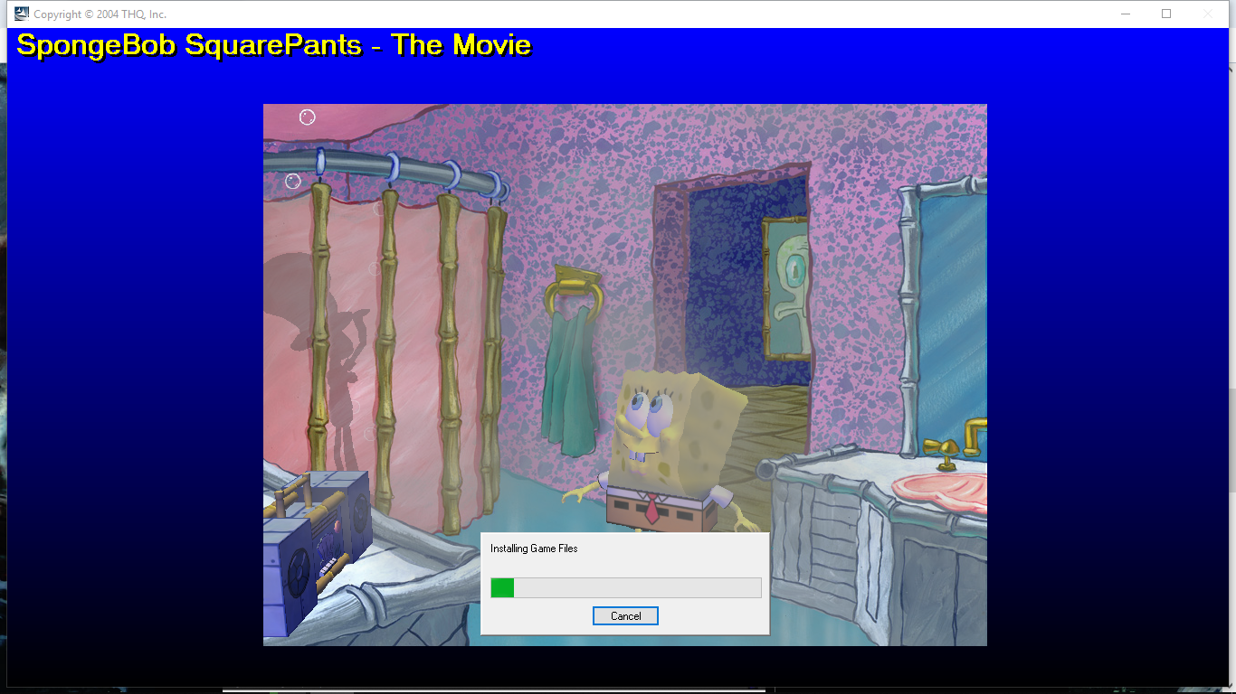 spongebob squarepants movie pc game install
